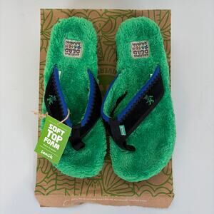 Sanuk Furreal St X Grateful Dead Sandals Fur Flip Shoes Mens 7/ Womens 8 New